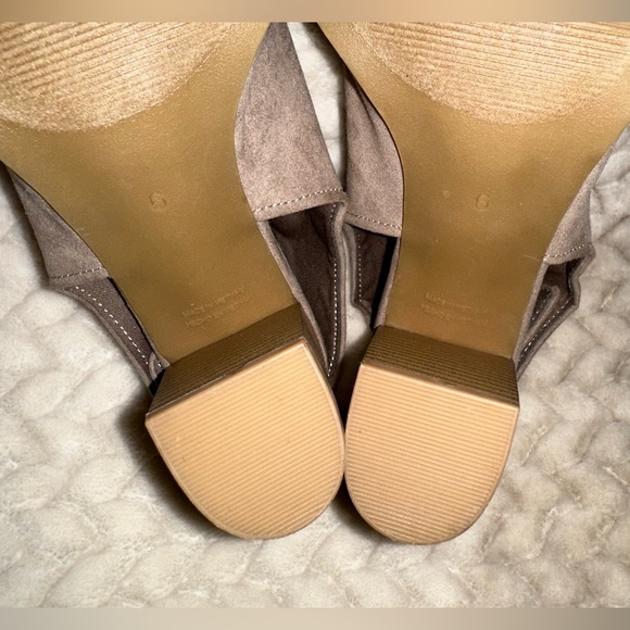 Gap Taupe Suede Peep Toe Booties - Picture 8 of 9